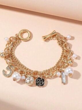 Fun Number 5 Pearl Bracelet